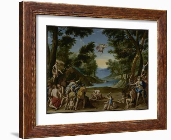 Cupid and Pan, c.1600-Federico Zuccaro-Framed Giclee Print