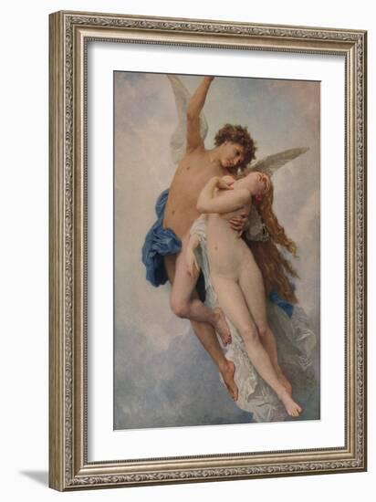 'Cupid and Psyche', 1889, (1938)-William-Adolphe Bouguereau-Framed Giclee Print