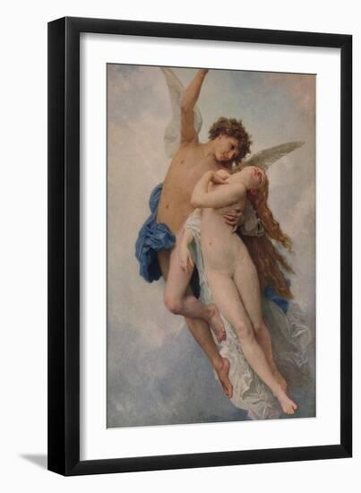 'Cupid and Psyche', 1889, (1938)-William-Adolphe Bouguereau-Framed Giclee Print
