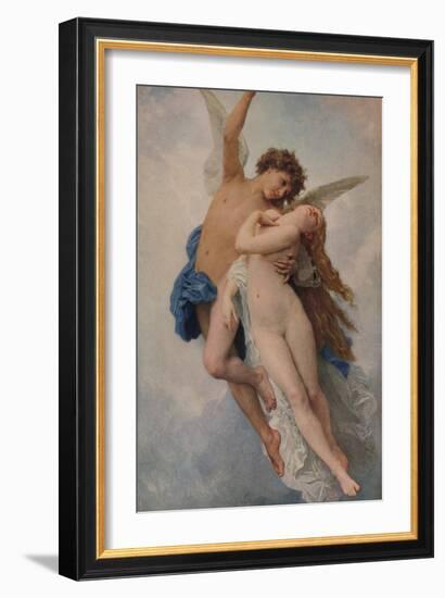 'Cupid and Psyche', 1889, (1938)-William-Adolphe Bouguereau-Framed Giclee Print