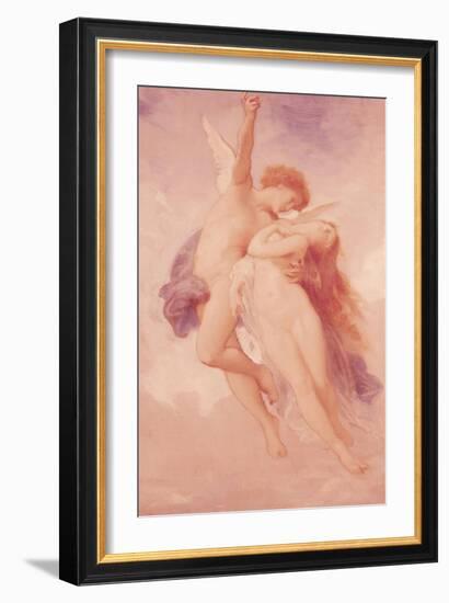 Cupid and Psyche, 1889-William Adolphe Bouguereau-Framed Giclee Print