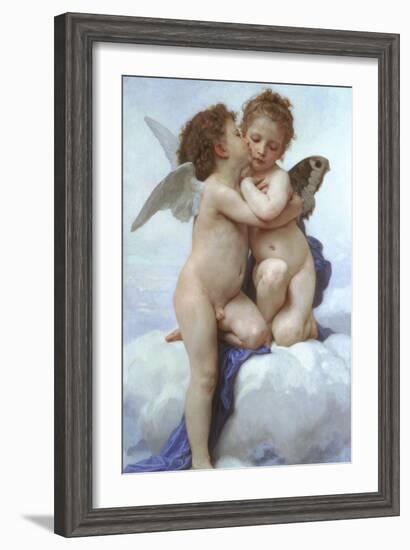 Cupid and Psyche as Infants-William Adolphe Bouguereau-Framed Art Print