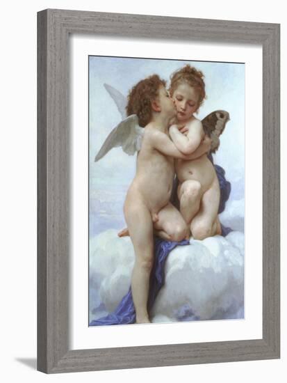 Cupid and Psyche as Infants-William Adolphe Bouguereau-Framed Art Print