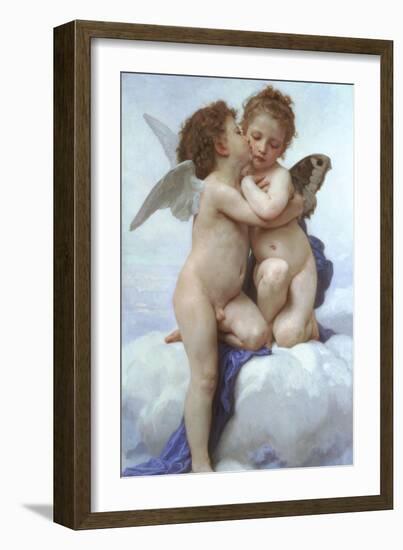 Cupid and Psyche as Infants-William Adolphe Bouguereau-Framed Art Print