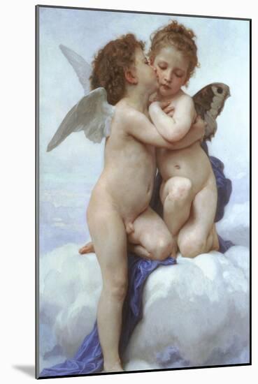 Cupid and Psyche as Infants-William Adolphe Bouguereau-Mounted Art Print