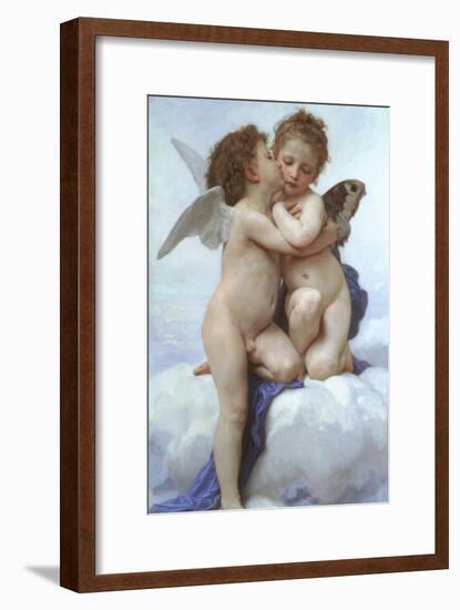 Cupid and Psyche as Infants-William Adolphe Bouguereau-Framed Art Print