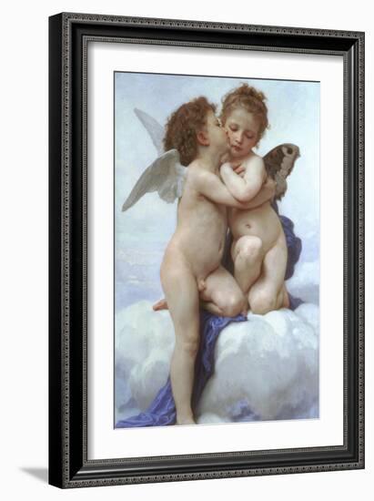 Cupid and Psyche as Infants-William Adolphe Bouguereau-Framed Art Print