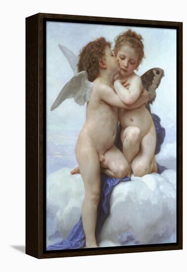 Cupid and Psyche as Infants-William Adolphe Bouguereau-Framed Stretched Canvas