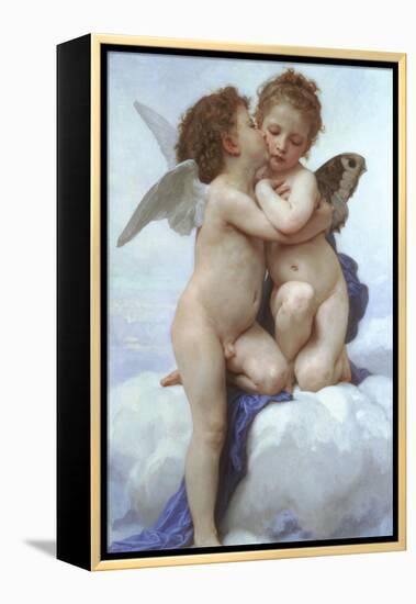 Cupid and Psyche as Infants-William Adolphe Bouguereau-Framed Stretched Canvas