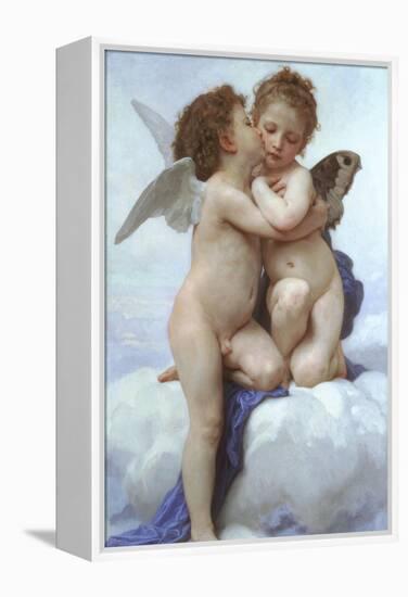 Cupid and Psyche as Infants-William Adolphe Bouguereau-Framed Stretched Canvas