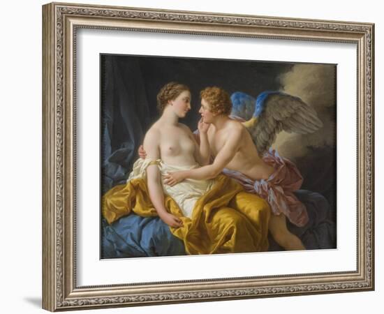 Cupid and Psyche, before 1805-Louis-Jean-François Lagrenée-Framed Giclee Print