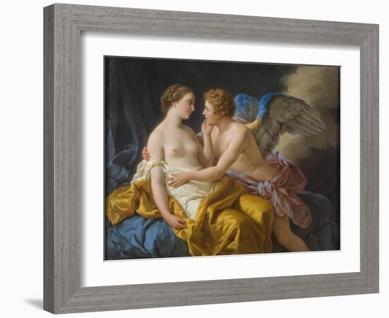 Cupid and Psyche, before 1805-Louis-Jean-François Lagrenée-Framed Giclee Print