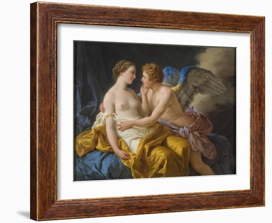 Cupid and Psyche, before 1805-Louis-Jean-François Lagrenée-Framed Giclee Print