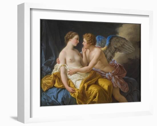 Cupid and Psyche, before 1805-Louis-Jean-François Lagrenée-Framed Giclee Print