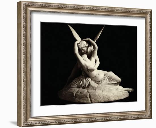 Cupid and Psyche by Antonio Canova-null-Framed Photographic Print