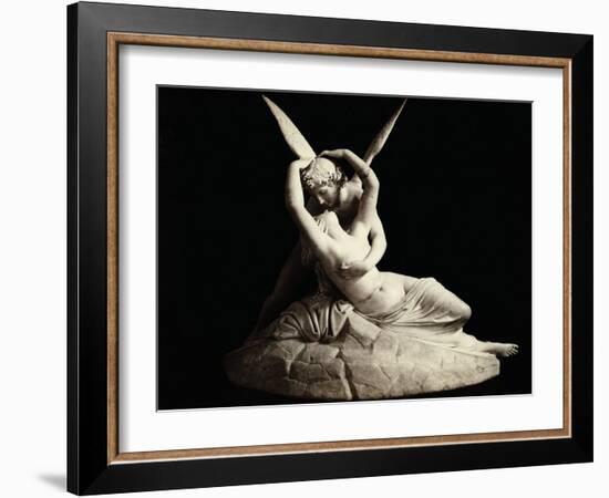 Cupid and Psyche by Antonio Canova-null-Framed Photographic Print