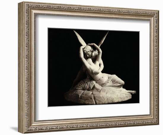 Cupid and Psyche by Antonio Canova-null-Framed Photographic Print