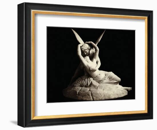 Cupid and Psyche by Antonio Canova-null-Framed Photographic Print