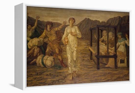 Cupid and Psyche - Palace Green Murals - Psyche Set by Venus the Task, 1881 (Oil on Canvas)-Edward Coley Burne-Jones-Framed Premier Image Canvas