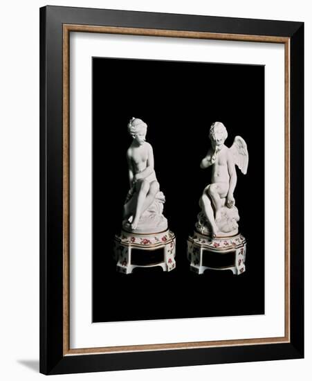 Cupid and Psyche, Sevres Porcelain Group, 1758-Etienne-Maurice Falconet-Framed Giclee Print