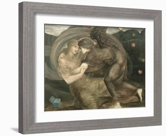 Cupid and Psyche-Edward Burne-Jones-Framed Giclee Print