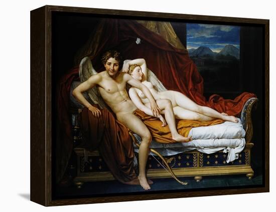 Cupid and Psyche-Jacques-Louis David-Framed Premier Image Canvas
