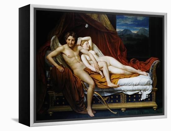 Cupid and Psyche-Jacques-Louis David-Framed Premier Image Canvas