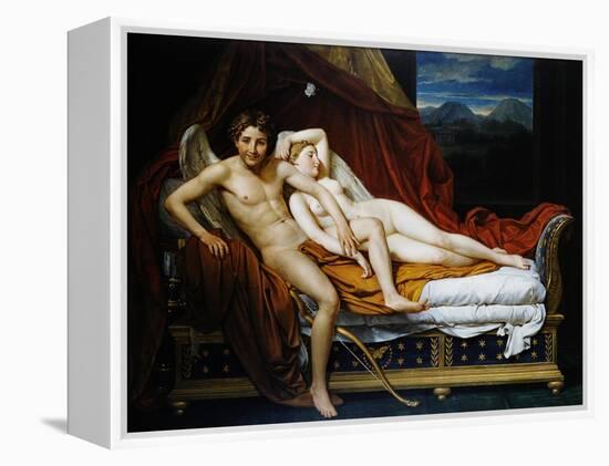 Cupid and Psyche-Jacques-Louis David-Framed Premier Image Canvas