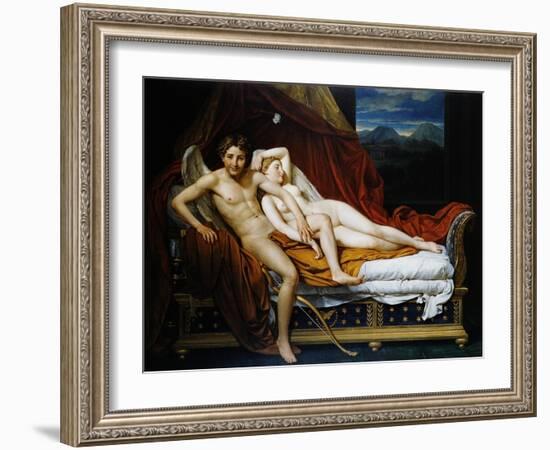 Cupid and Psyche-Jacques-Louis David-Framed Giclee Print