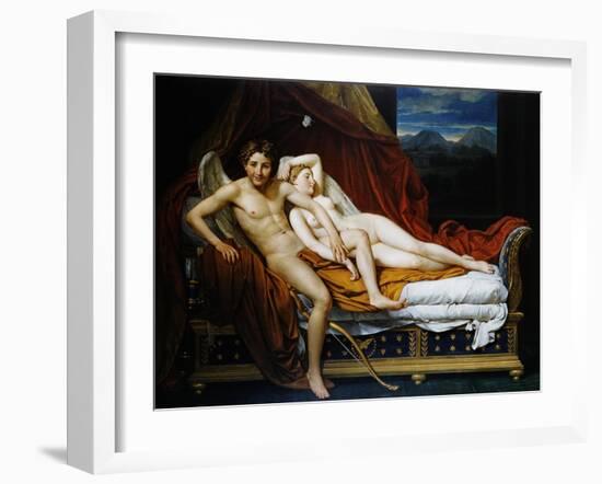 Cupid and Psyche-Jacques-Louis David-Framed Giclee Print