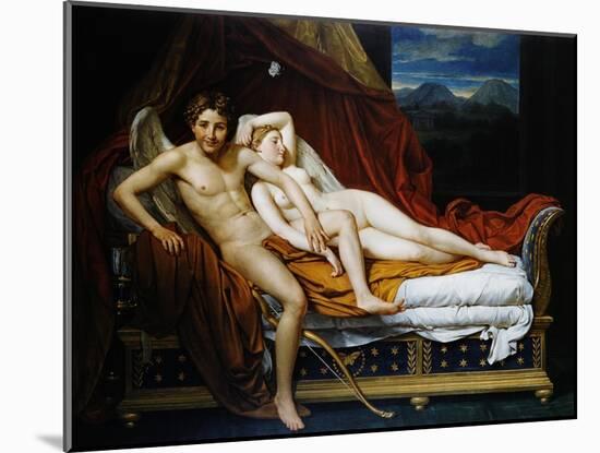 Cupid and Psyche-Jacques-Louis David-Mounted Giclee Print