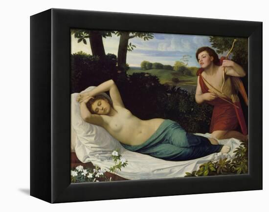 Cupid and Psyche-Alphonse Legros-Framed Premier Image Canvas