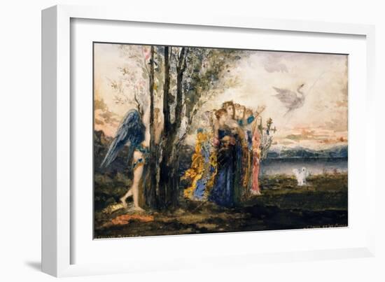 Cupid and the Muses-Gustave Moreau-Framed Giclee Print