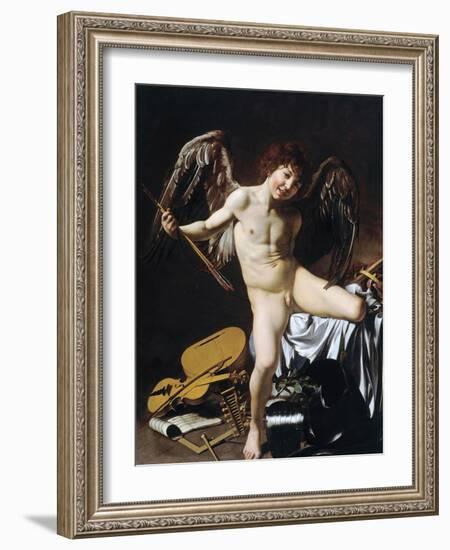 Cupid as Victor-Caravaggio-Framed Giclee Print
