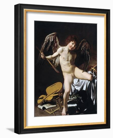 Cupid as Victor-Caravaggio-Framed Giclee Print