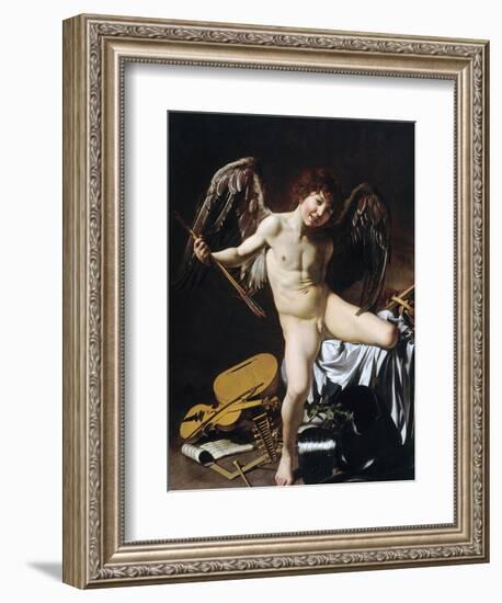 Cupid as Victor-Caravaggio-Framed Giclee Print