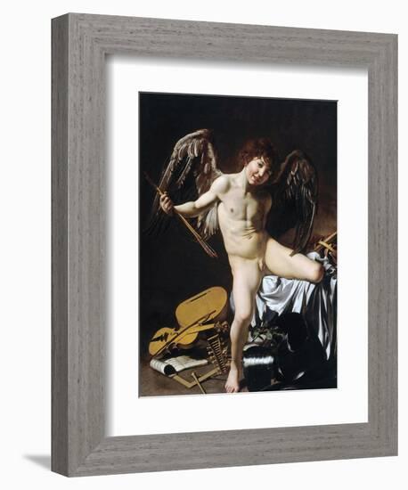 Cupid as Victor-Caravaggio-Framed Giclee Print