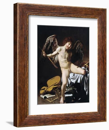 Cupid as Victor-Caravaggio-Framed Giclee Print