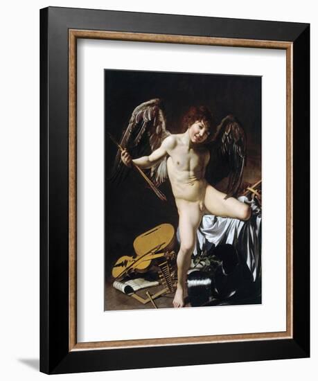 Cupid as Victor-Caravaggio-Framed Giclee Print