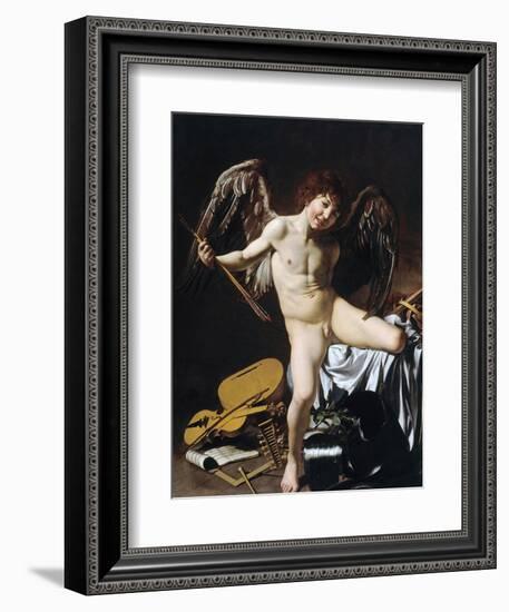 Cupid as Victor-Caravaggio-Framed Giclee Print