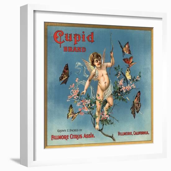 Cupid Brand - Fillmore, California - Citrus Crate Label-Lantern Press-Framed Art Print