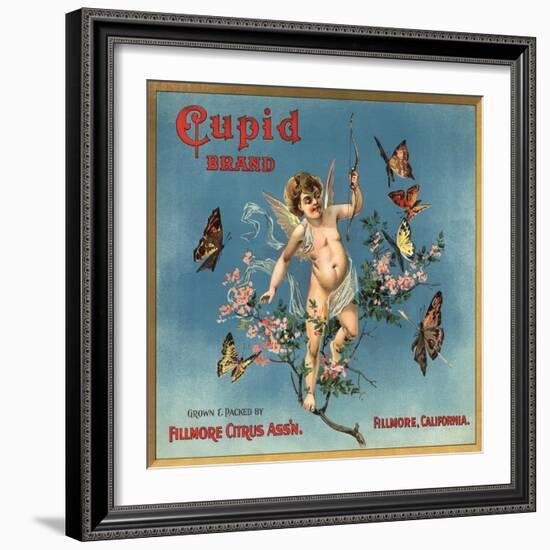 Cupid Brand - Fillmore, California - Citrus Crate Label-Lantern Press-Framed Art Print