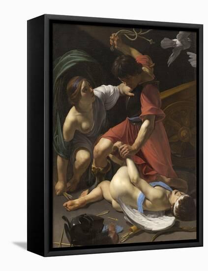 Cupid Chastised, 1613-Bartolomeo Manfredi-Framed Premier Image Canvas