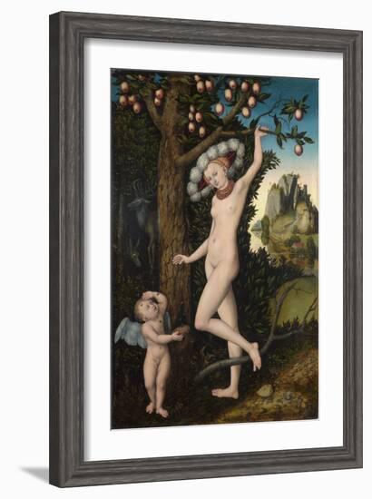 Cupid Complaining to Venus, C. 1525-Lucas Cranach the Elder-Framed Giclee Print