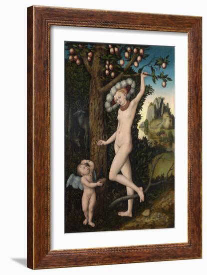 Cupid Complaining to Venus, C. 1525-Lucas Cranach the Elder-Framed Giclee Print