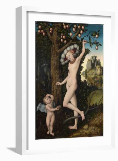 Cupid Complaining to Venus, C. 1525-Lucas Cranach the Elder-Framed Giclee Print