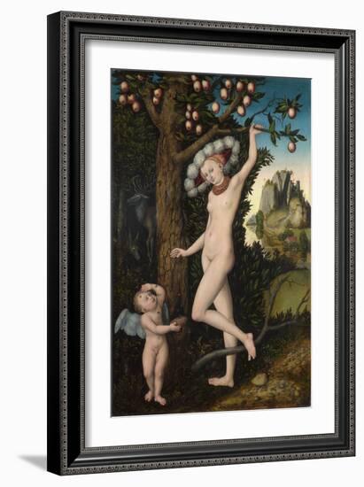 Cupid Complaining to Venus, C. 1525-Lucas Cranach the Elder-Framed Giclee Print