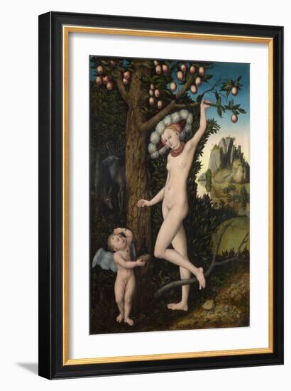 Cupid Complaining to Venus, C. 1525-Lucas Cranach the Elder-Framed Giclee Print