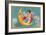 Cupid Feeding Heart to Moon-null-Framed Art Print