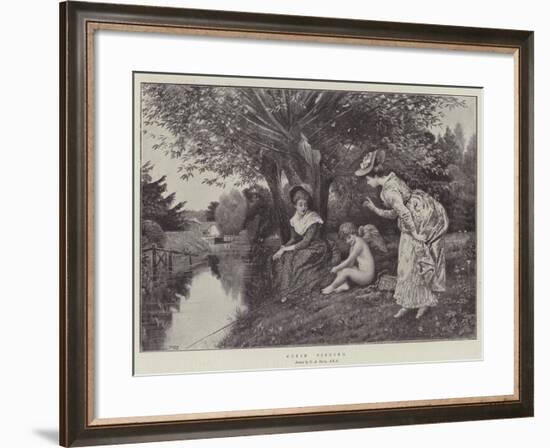 Cupid Fishing-George Adolphus Storey-Framed Giclee Print